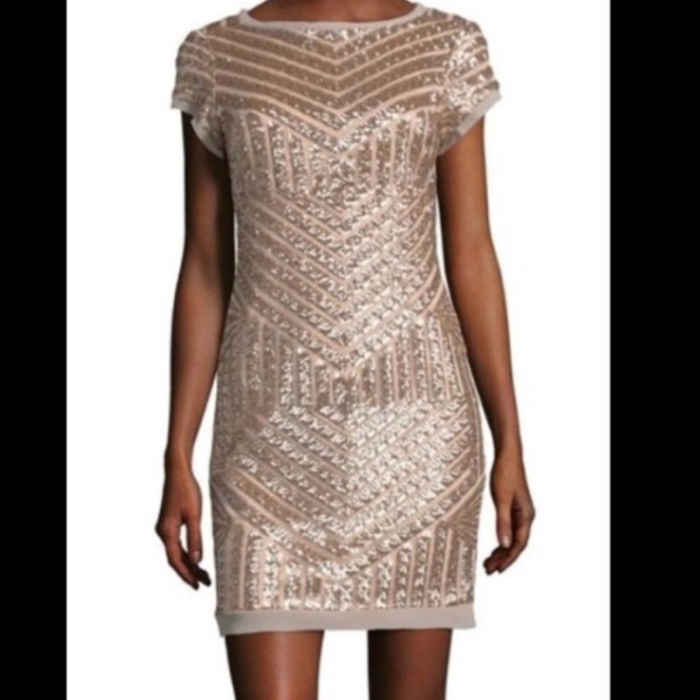 Vince Camuto - rose gold sequin mini dress
